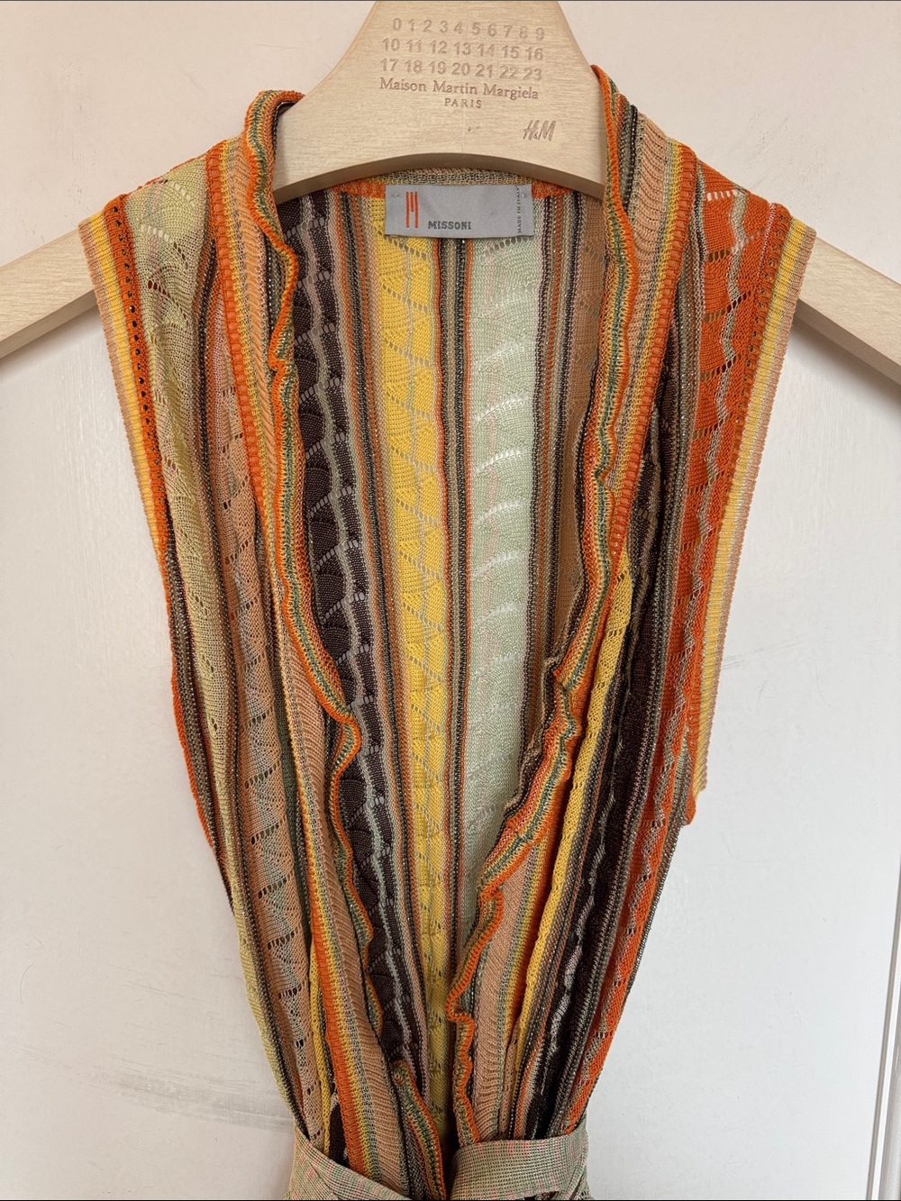 Missoni Striped Sleeveless Maxi Dress in Orange, Yellow, Cream - Picture 3 of 13